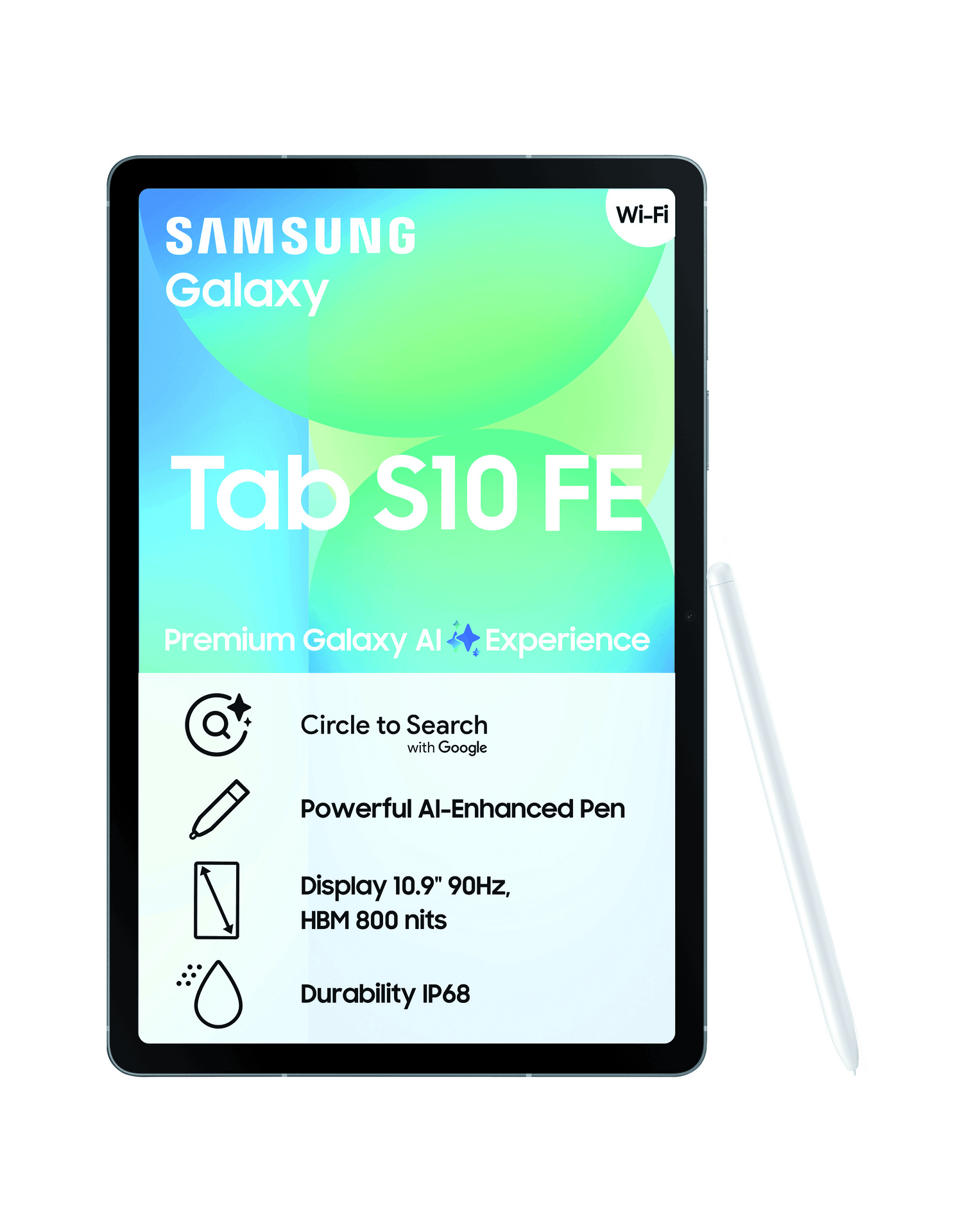 Samsung Galaxy Tab S10 FE tablet with S Pen, sourced from a South African retailer